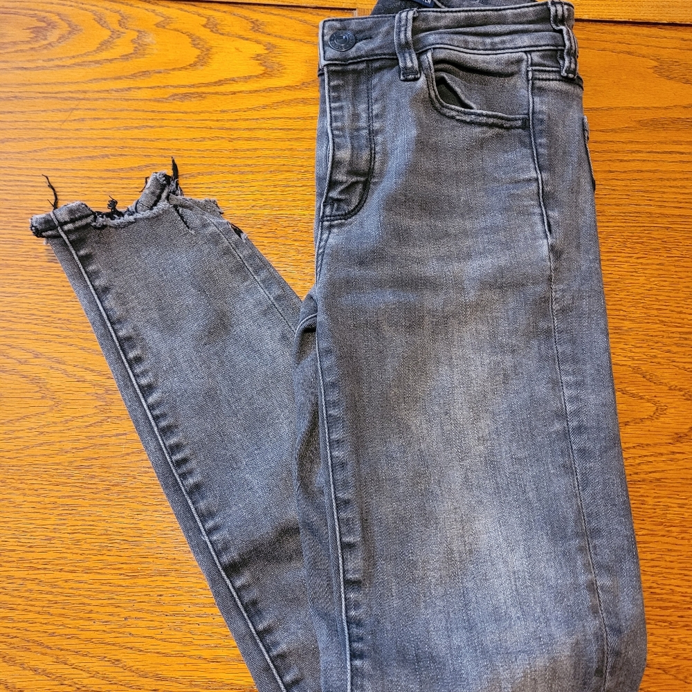Distressed American Eagle Gray Jeans